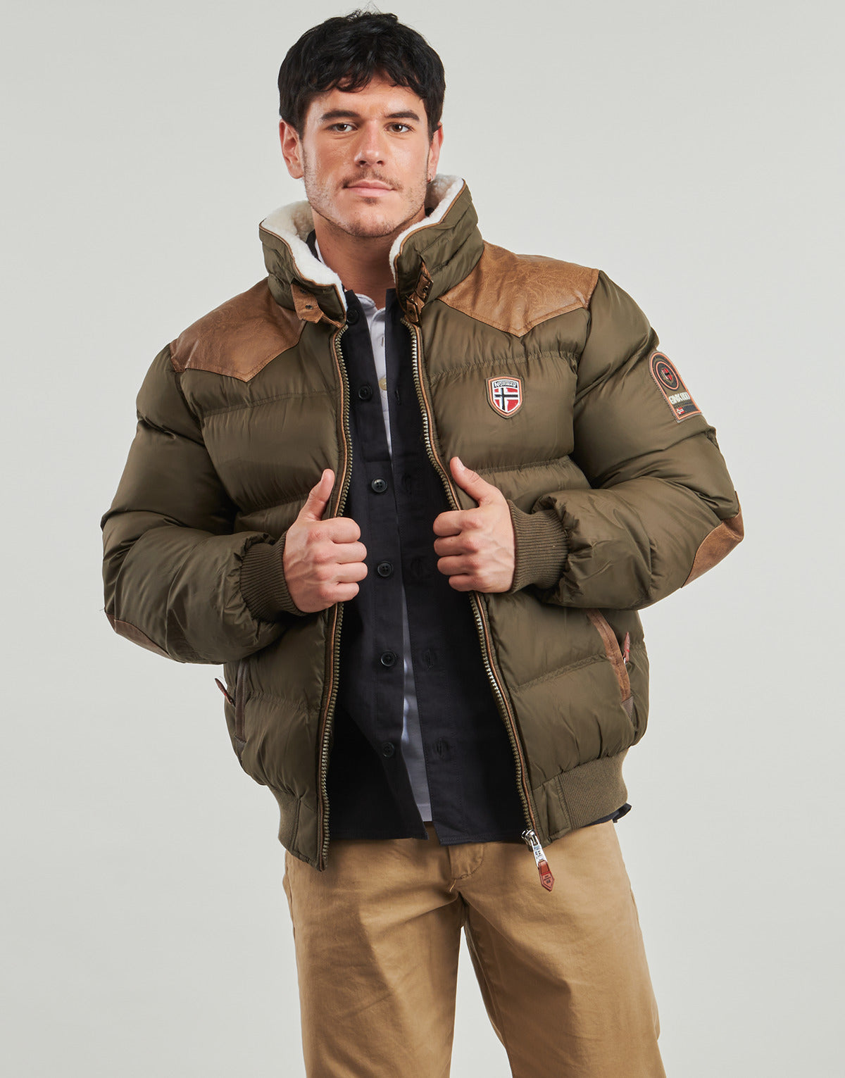 Piumino Uomo Geographical Norway  ABRAMOVITCH  Kaki