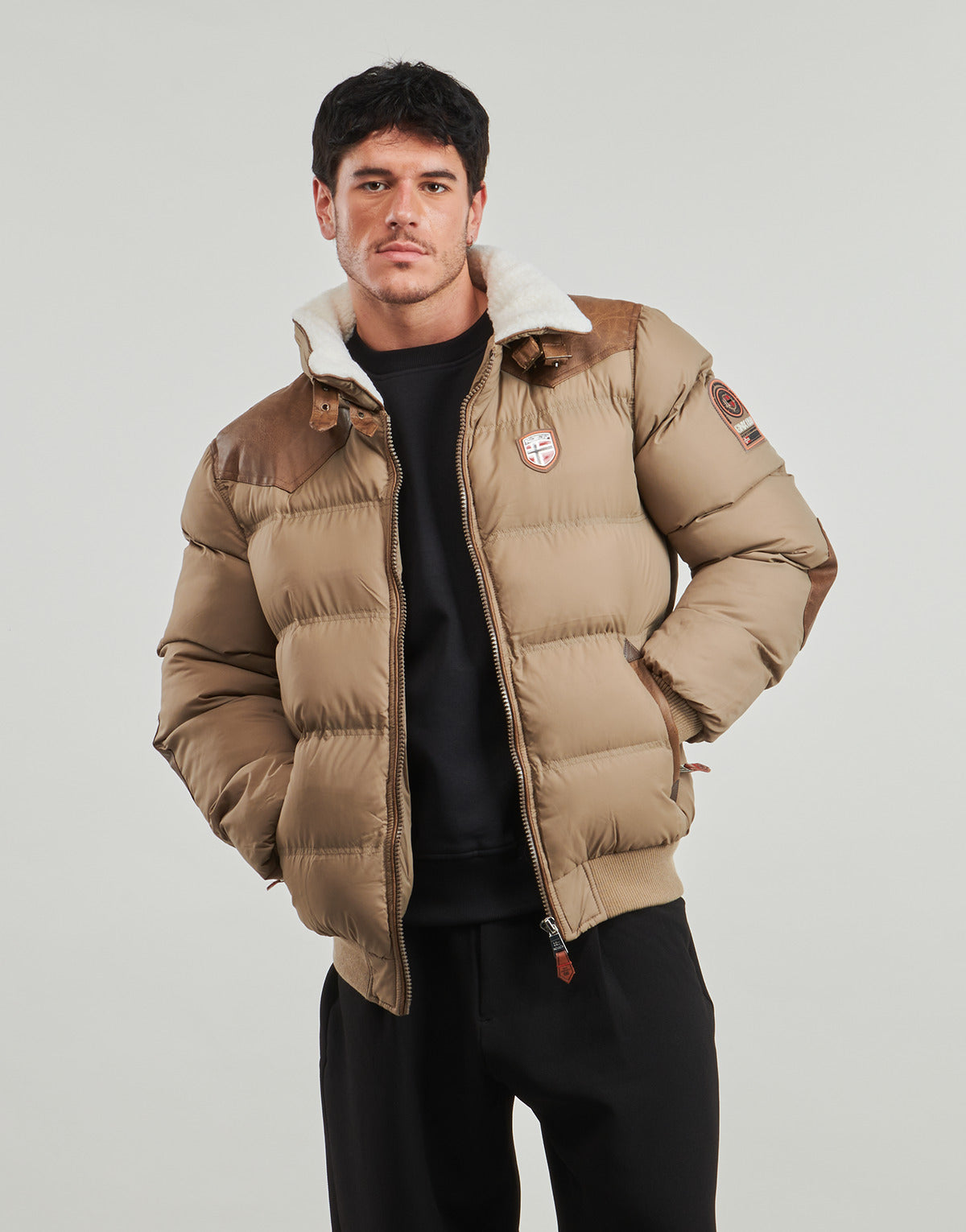 Piumino Uomo Geographical Norway  ABRAMOVITCH  Beige