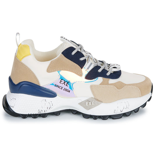 Sneakers basse Donna Exé Shoes 19V03-1-PU-BEIGE-BLACK Beige