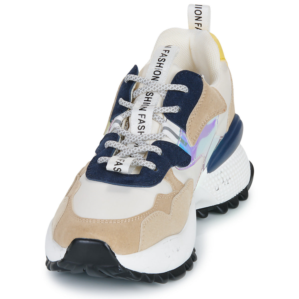 Sneakers basse Donna Exé Shoes  19V03-1-PU-BEIGE-BLACK  Beige