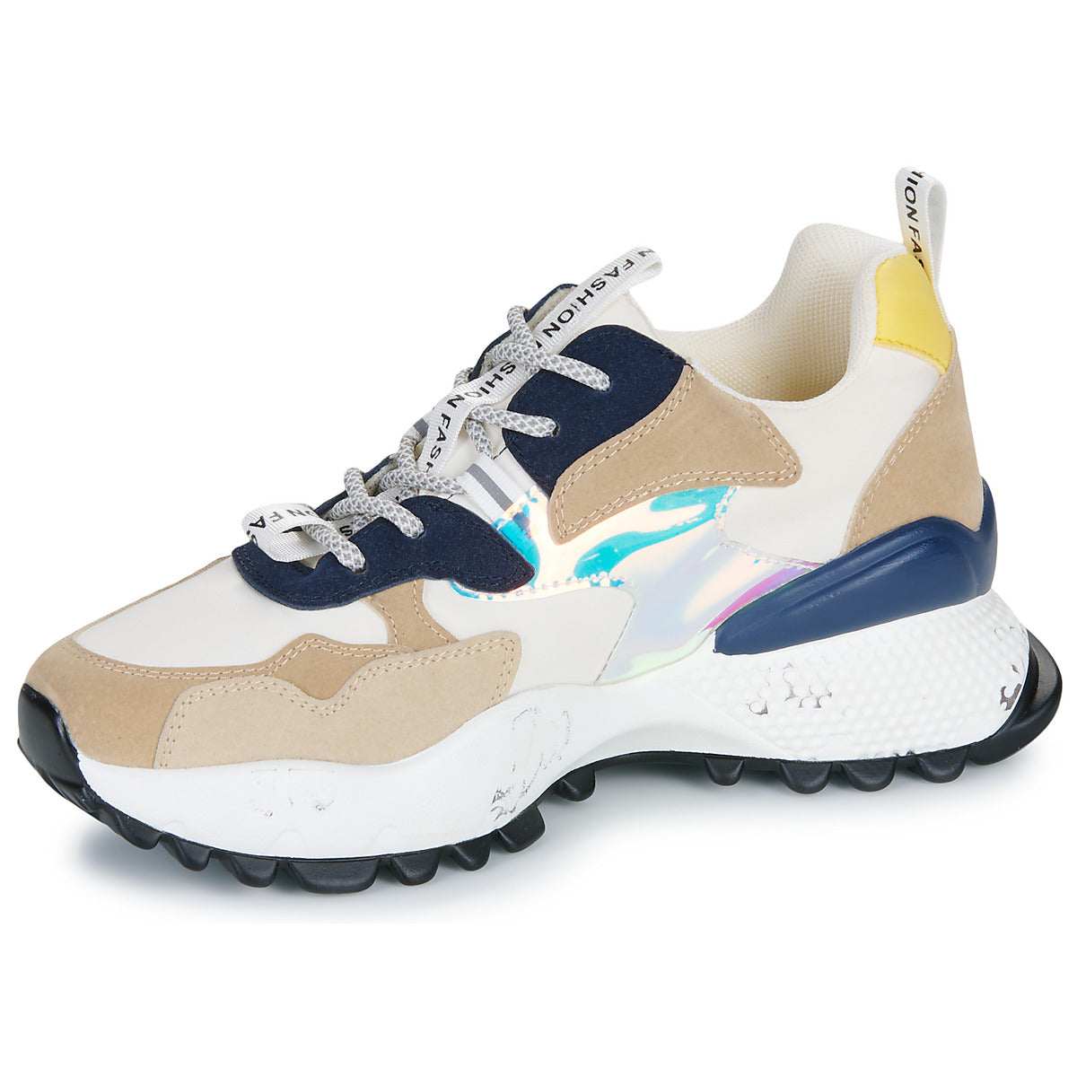 Sneakers basse Donna Exé Shoes  19V03-1-PU-BEIGE-BLACK  Beige