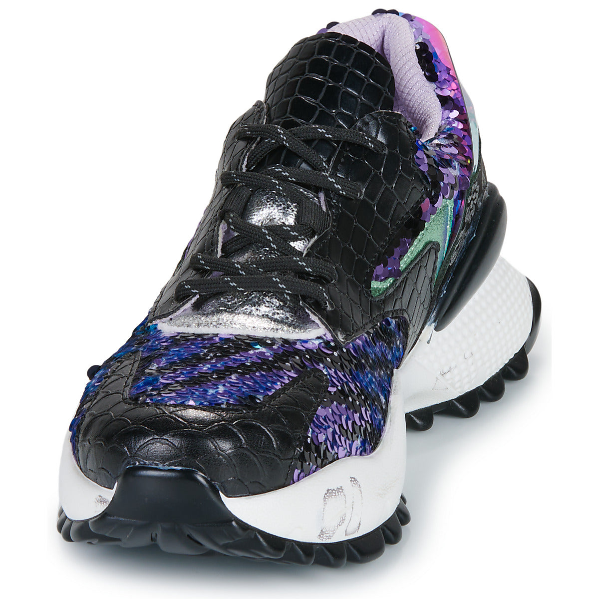 Sneakers basse Donna Exé Shoes  D190608-17-PU-BLACK  Nero