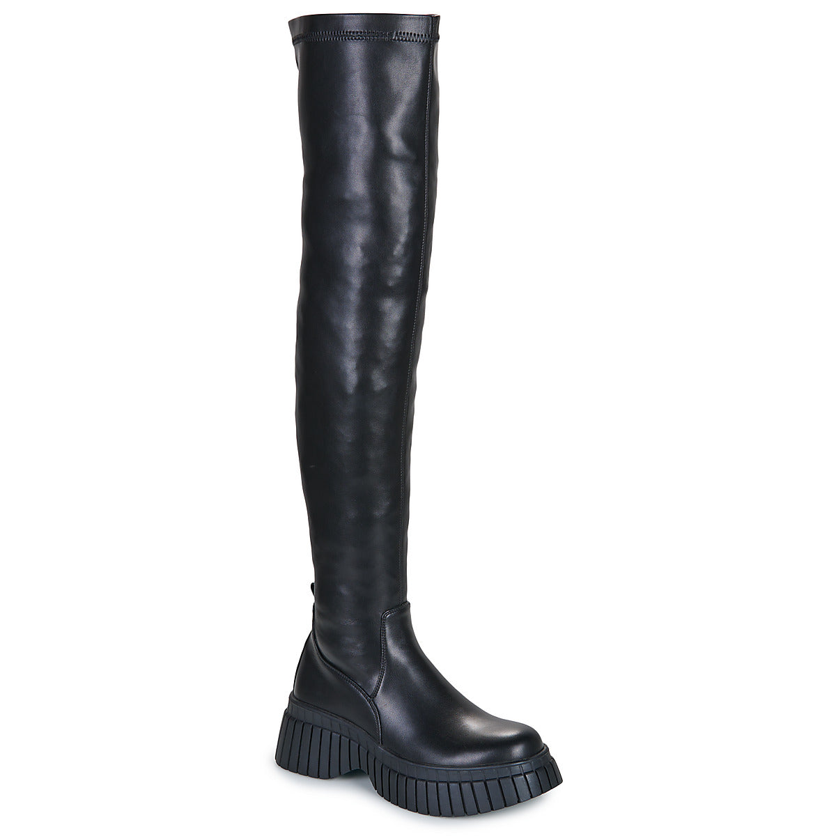 Stivali a metà coscia Donna Exé Shoes  W3611-R6296-PU-BLACK  Nero