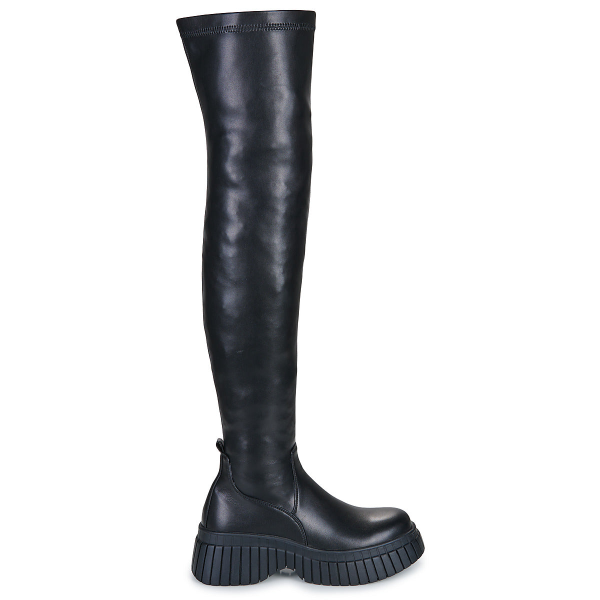 Stivali a metà coscia Donna Exé Shoes  W3611-R6296-PU-BLACK  Nero