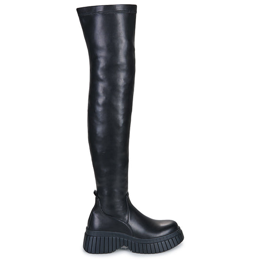 Stivali a metà coscia Donna Exé Shoes  W3611-R6296-PU-BLACK  Nero
