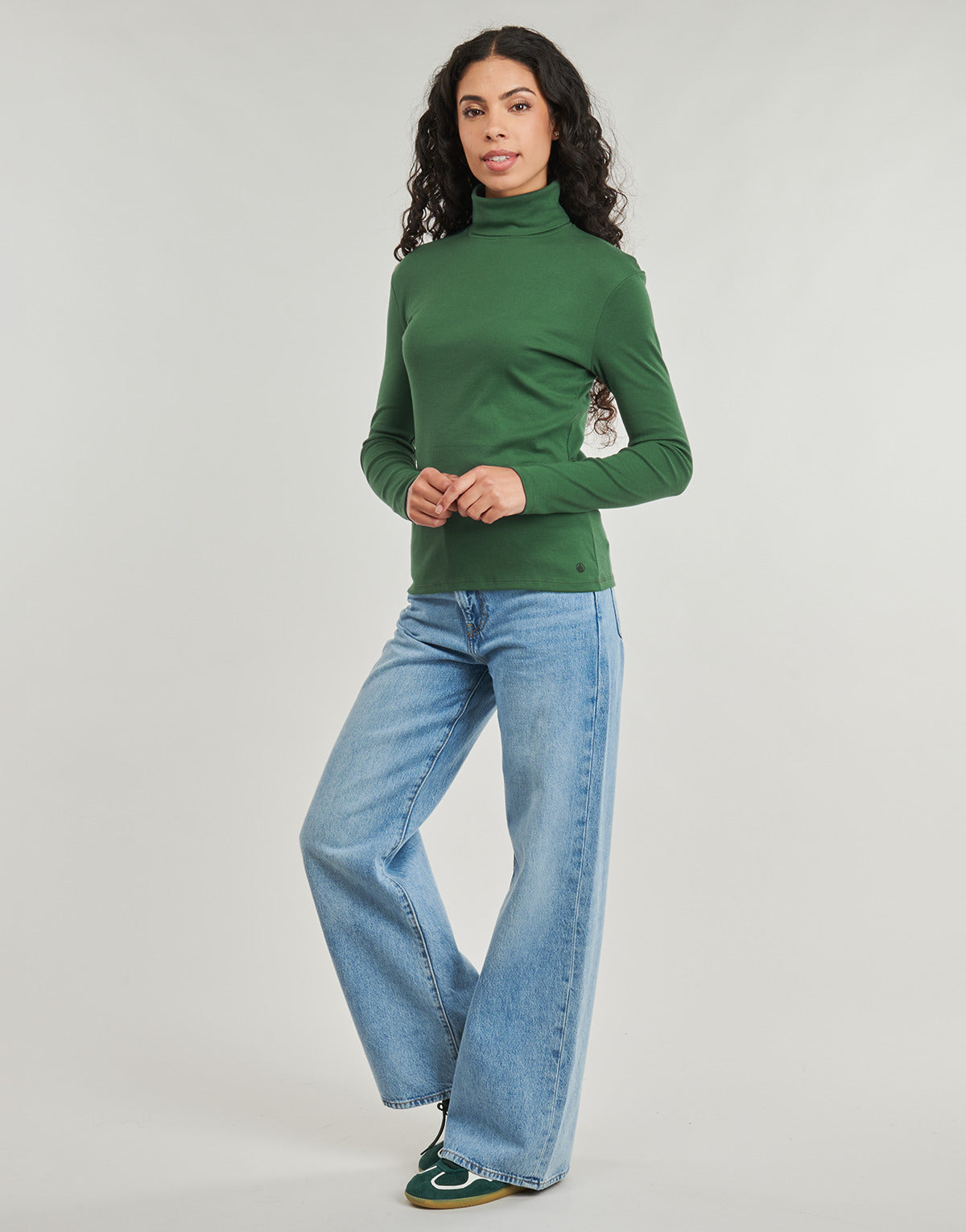 T-shirts a maniche lunghe Donna Petit Bateau SOUS PULL Verde