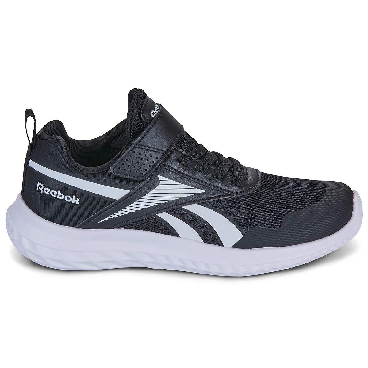 Scarpe bambini ragazzo Reebok Sport  RUSH RUNNER 5 ELASTIC LACE   TOP STRAP  Nero