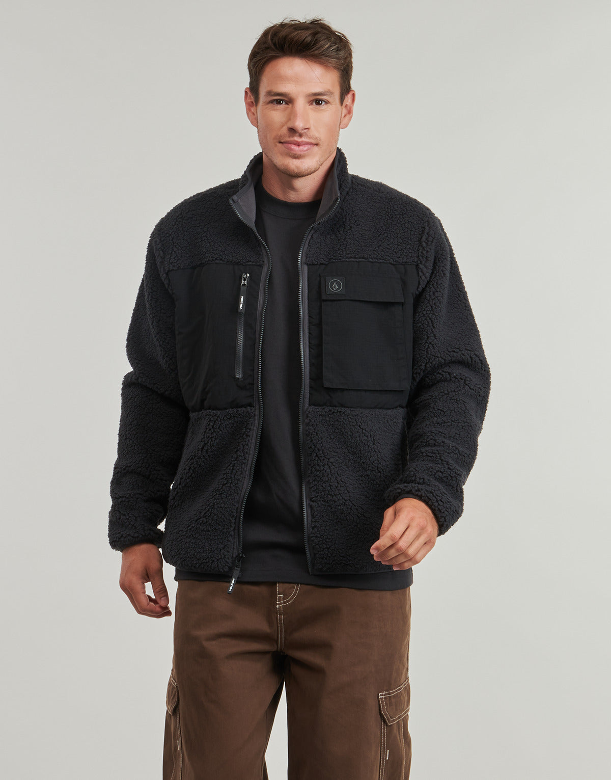 Felpa Uomo Volcom  STORM STONE ZIP  Nero