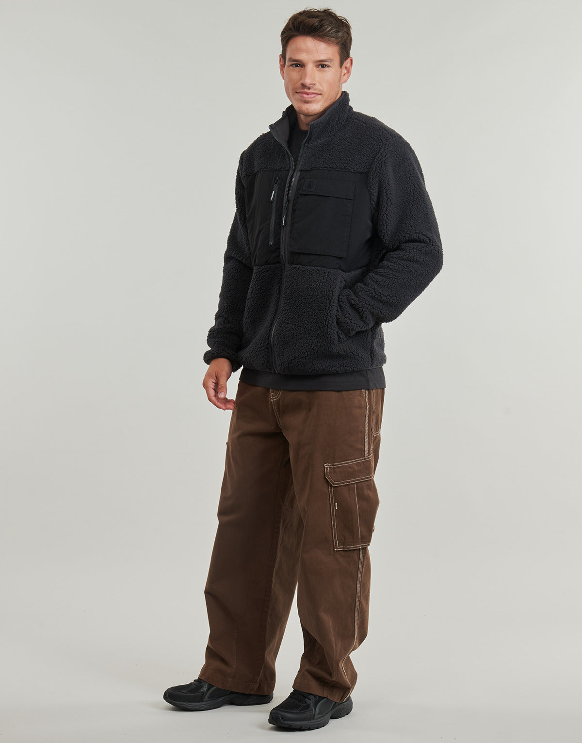 Felpa Uomo Volcom  STORM STONE ZIP  Nero