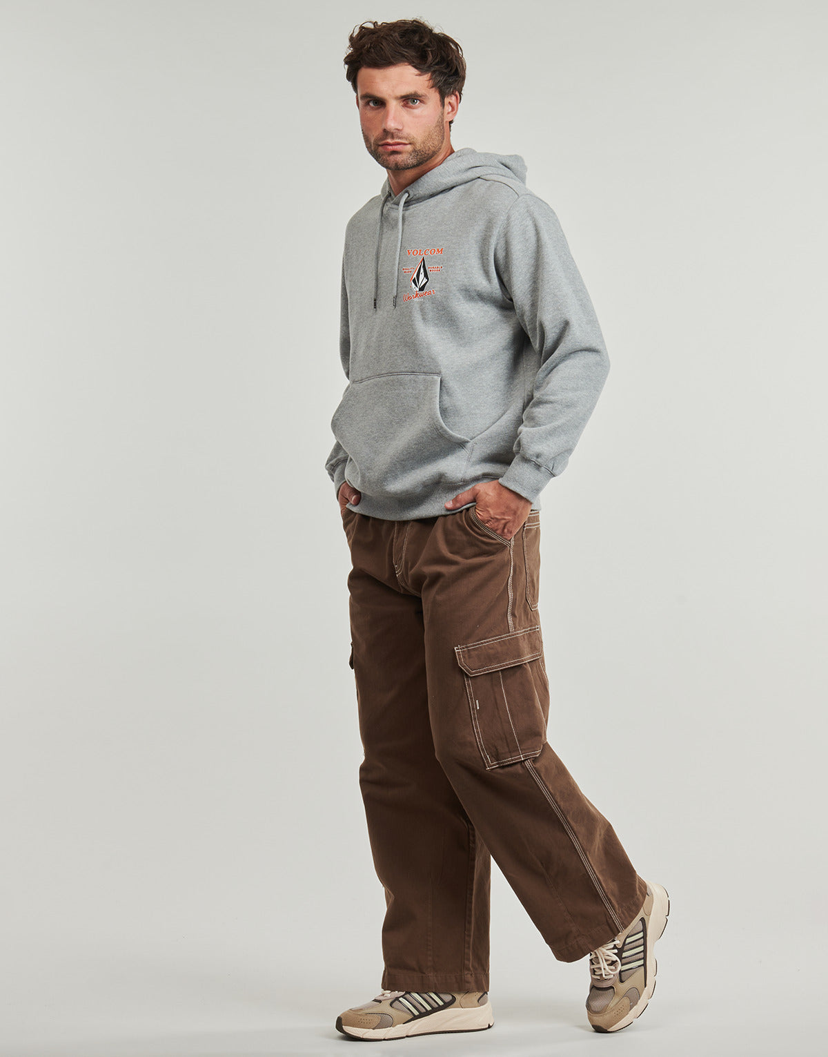 Felpa Uomo Volcom  WORKWEAR PO  Grigio
