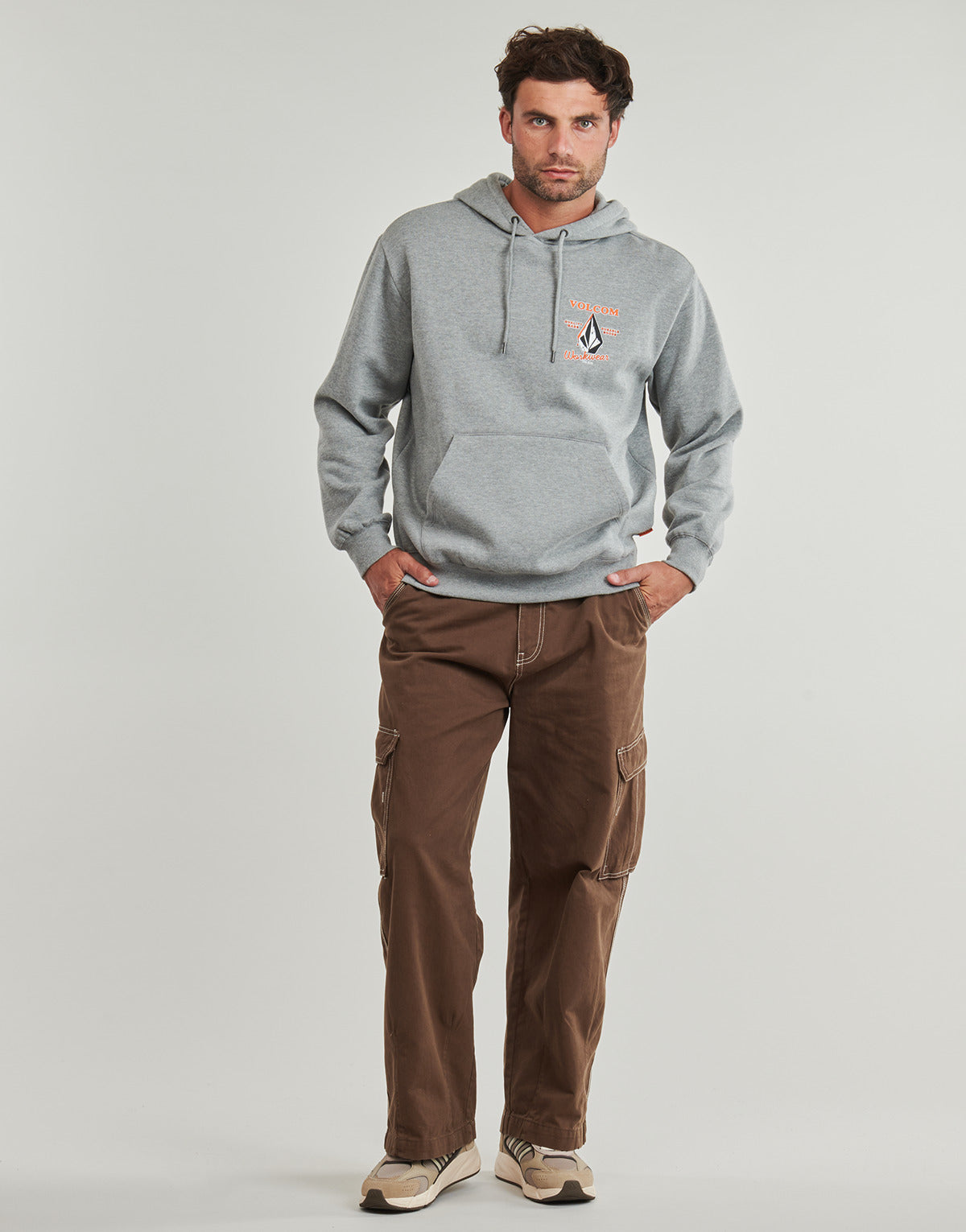 Felpa Uomo Volcom  WORKWEAR PO  Grigio