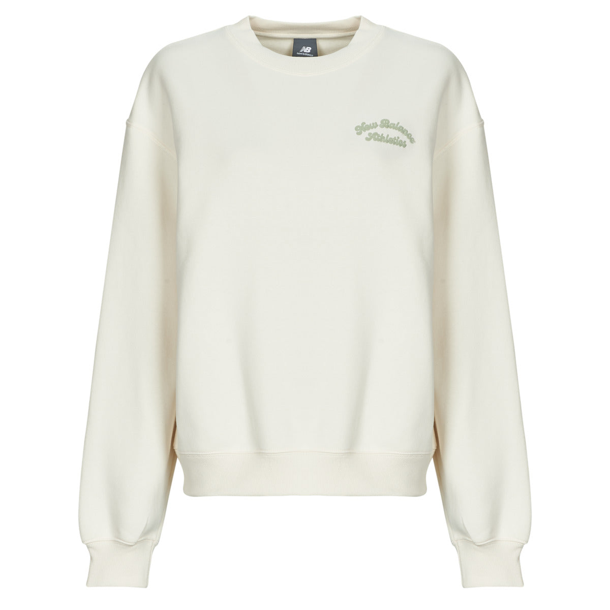 Felpa Donna New Balance  LINEAR HERITAGE FLEECE CREW  Beige