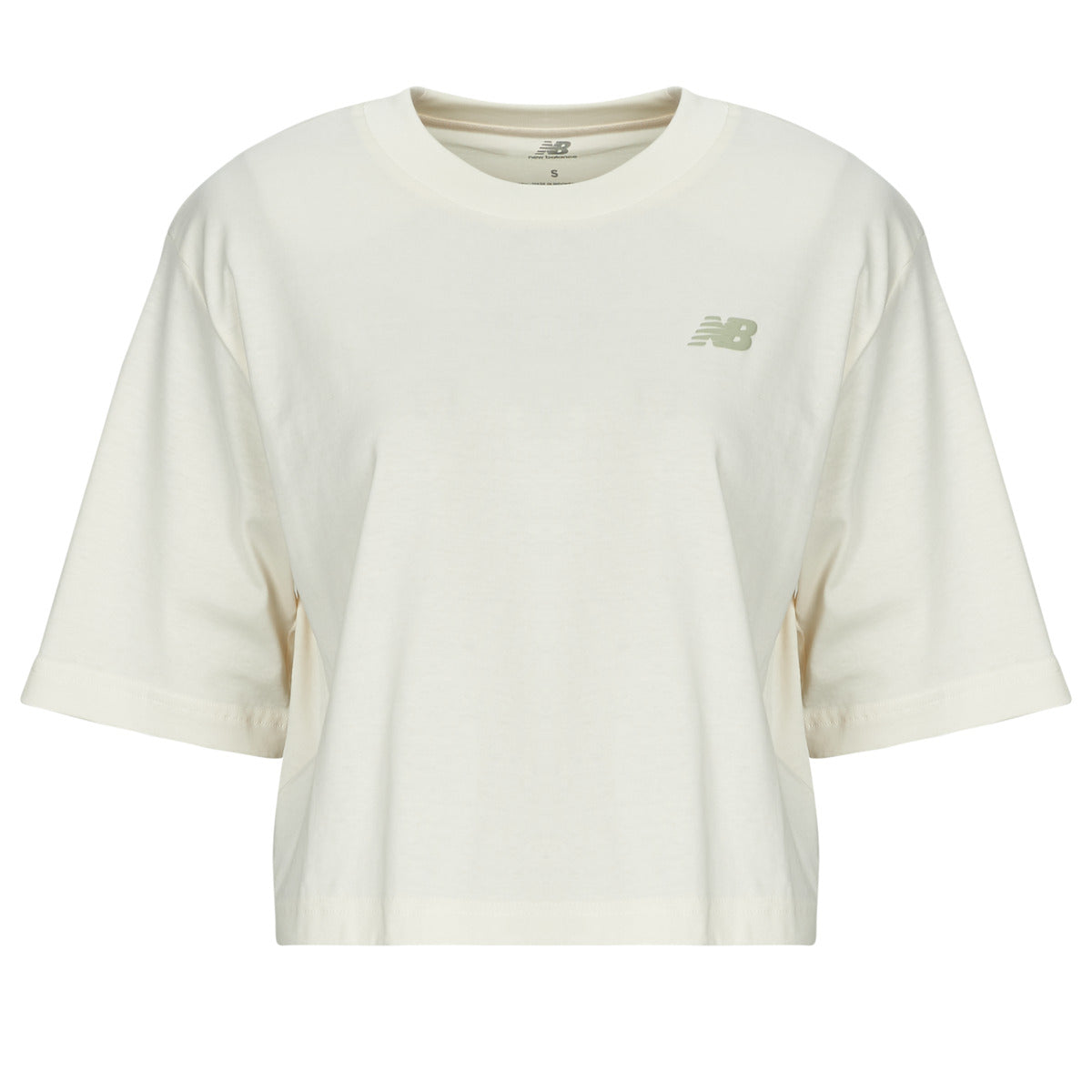 T-shirt Donna New Balance  LINEAR HERITAGE RELAXED T-SHIRT  Beige