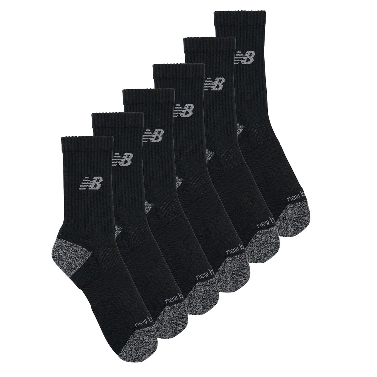 Calze sportive Uomo New Balance  ACTIVE CUSHION CREW SOCKS 3 PACKS  Nero
