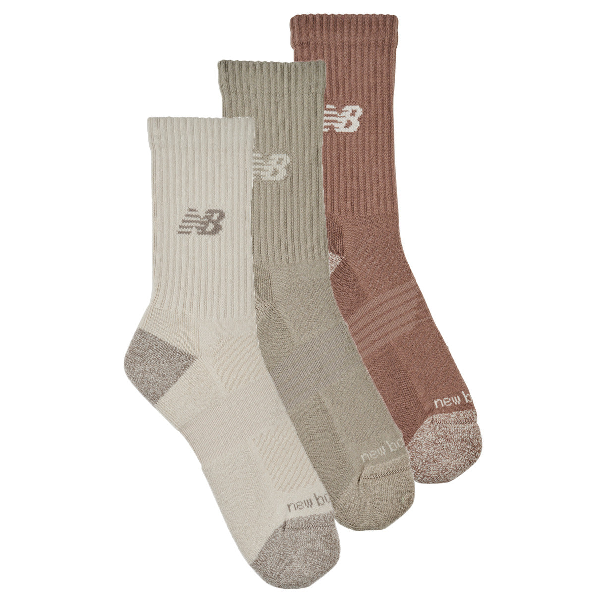 Calze sportive Uomo New Balance  ACTIVE CUSHION CREW SOCKS 3 PACKES  Marrone