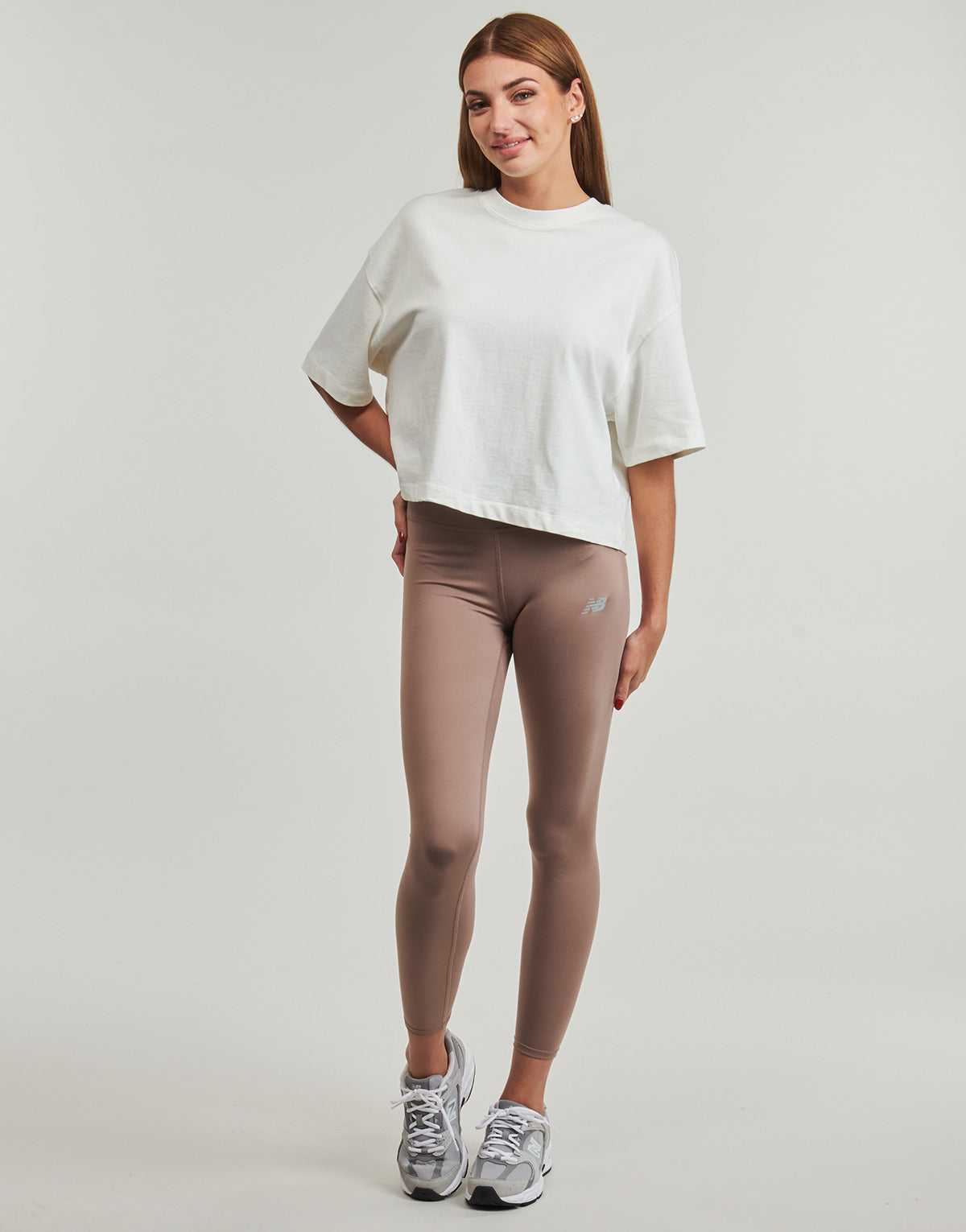 Collant Donna New Balance  NB HARMONY HIGH RISE LEGGING  Marrone