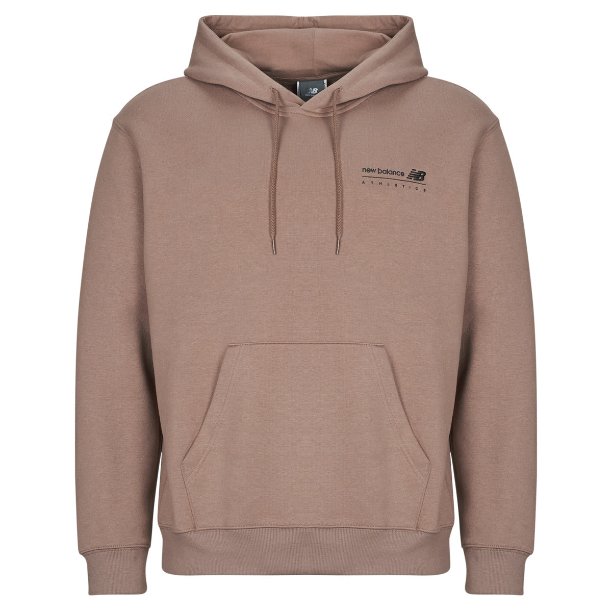Felpa Uomo New Balance  LINEAR GRAPHIC FLEECE HOODIE  Marrone