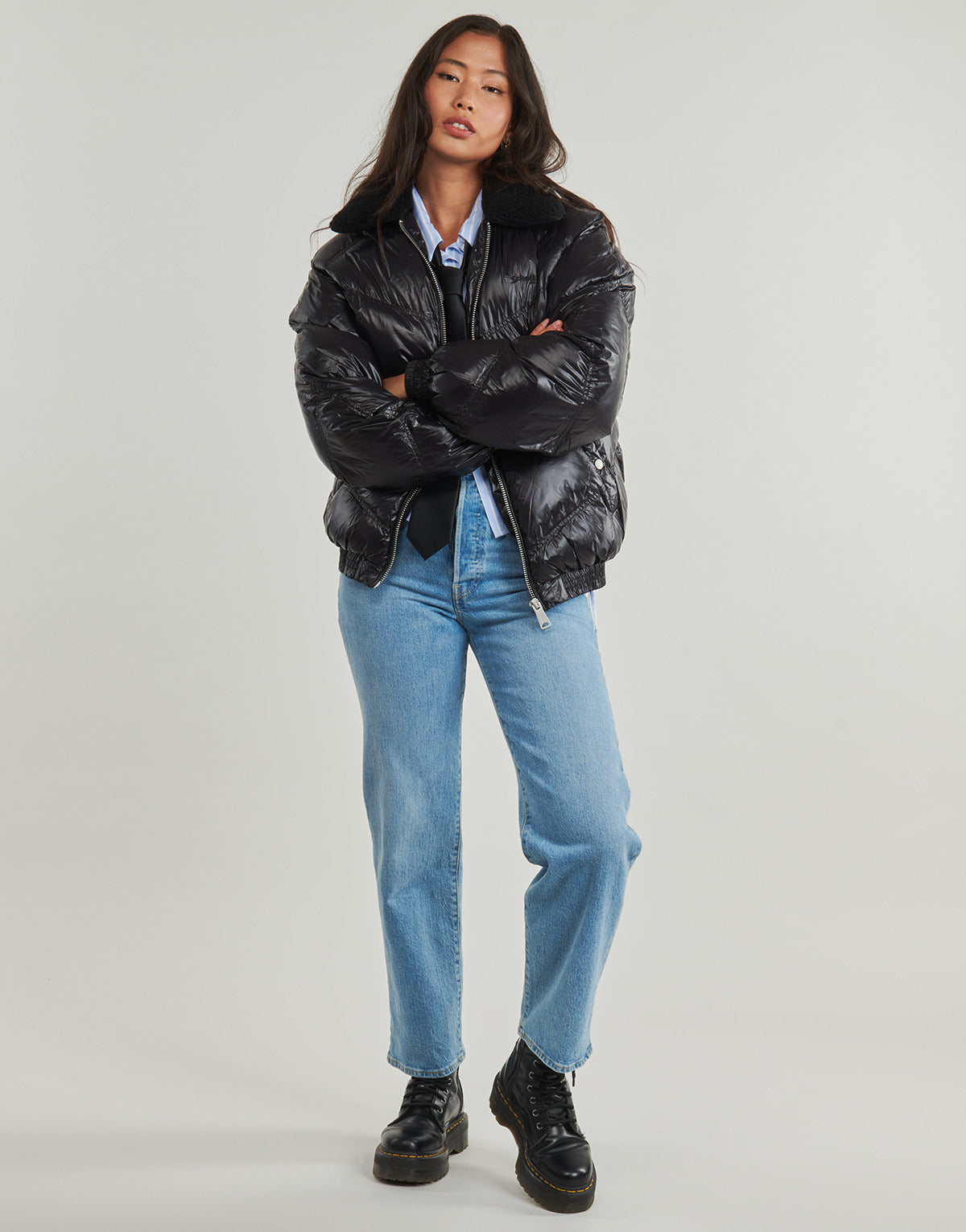 Piumino Uomo Schott  -  Nero