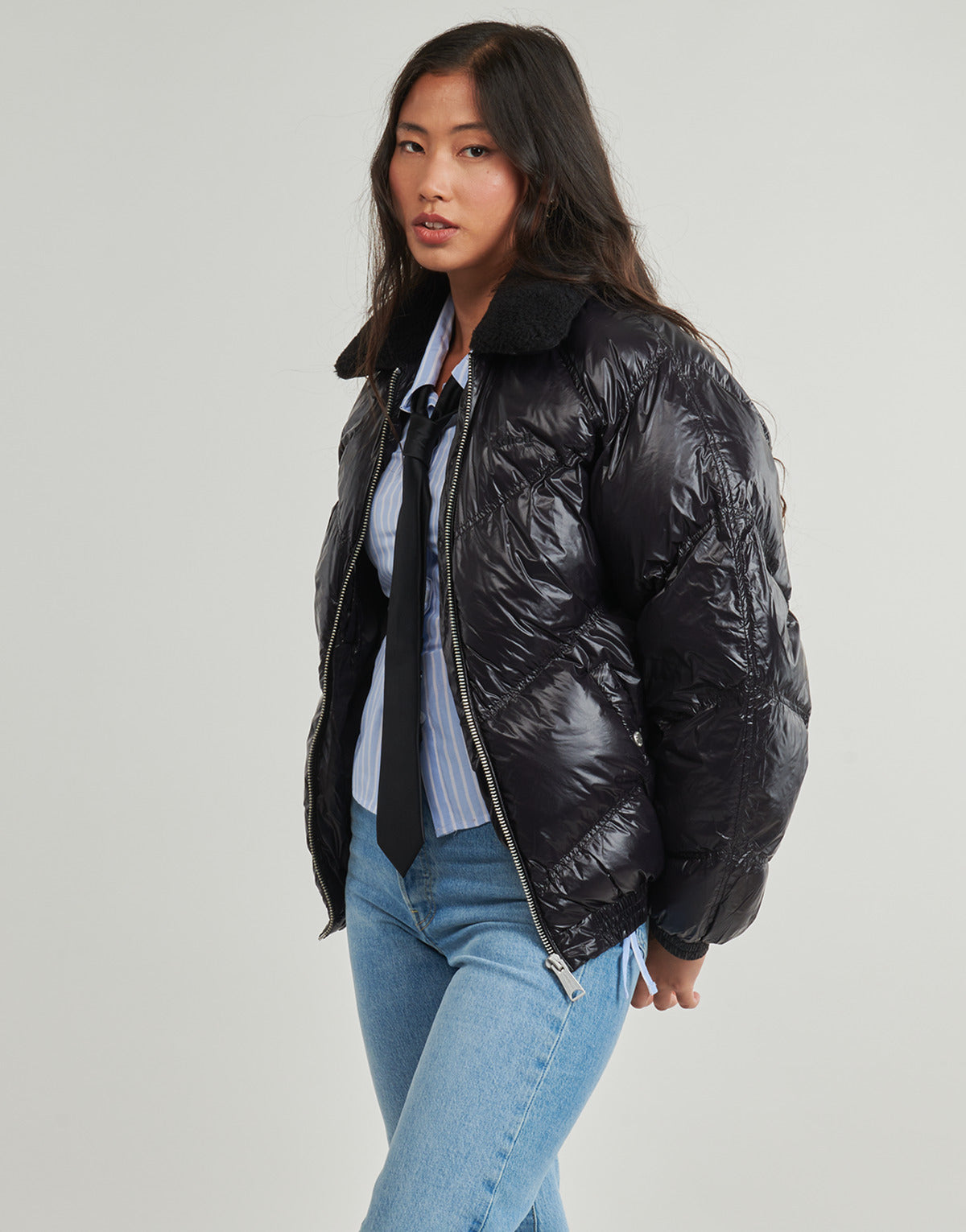 Piumino Uomo Schott  -  Nero