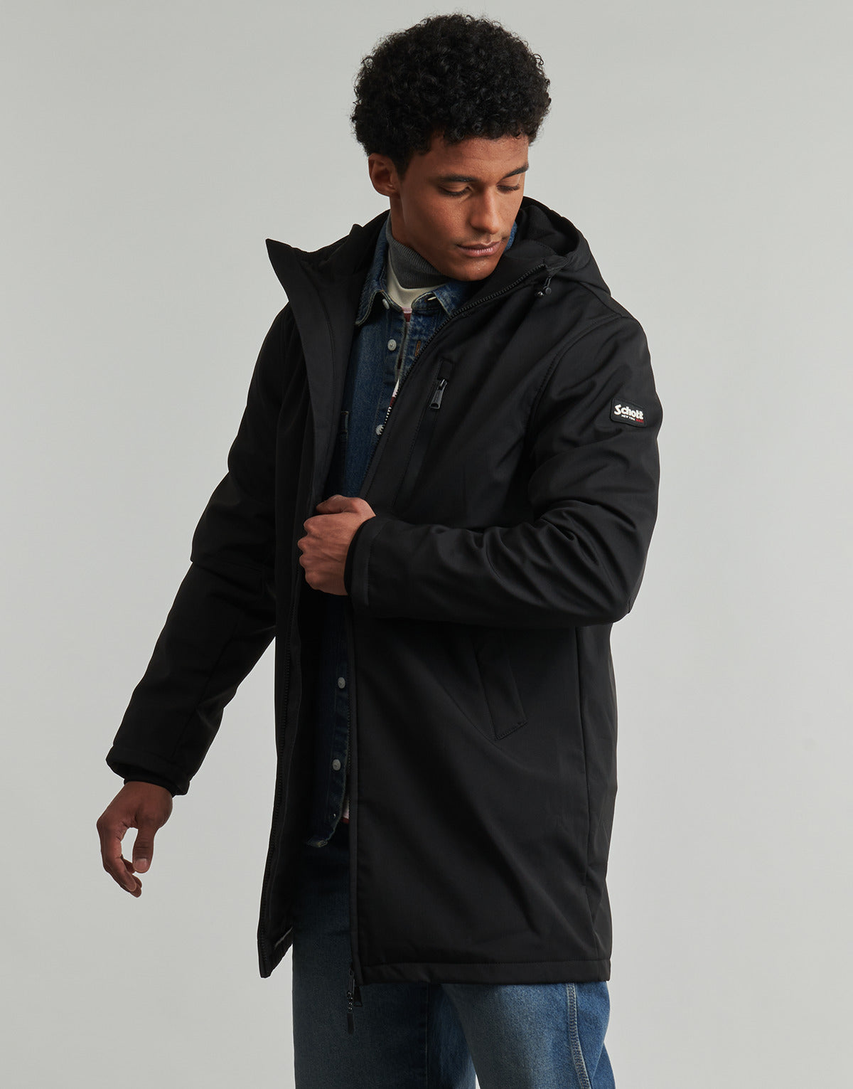 Parka Uomo Schott  -  Nero
