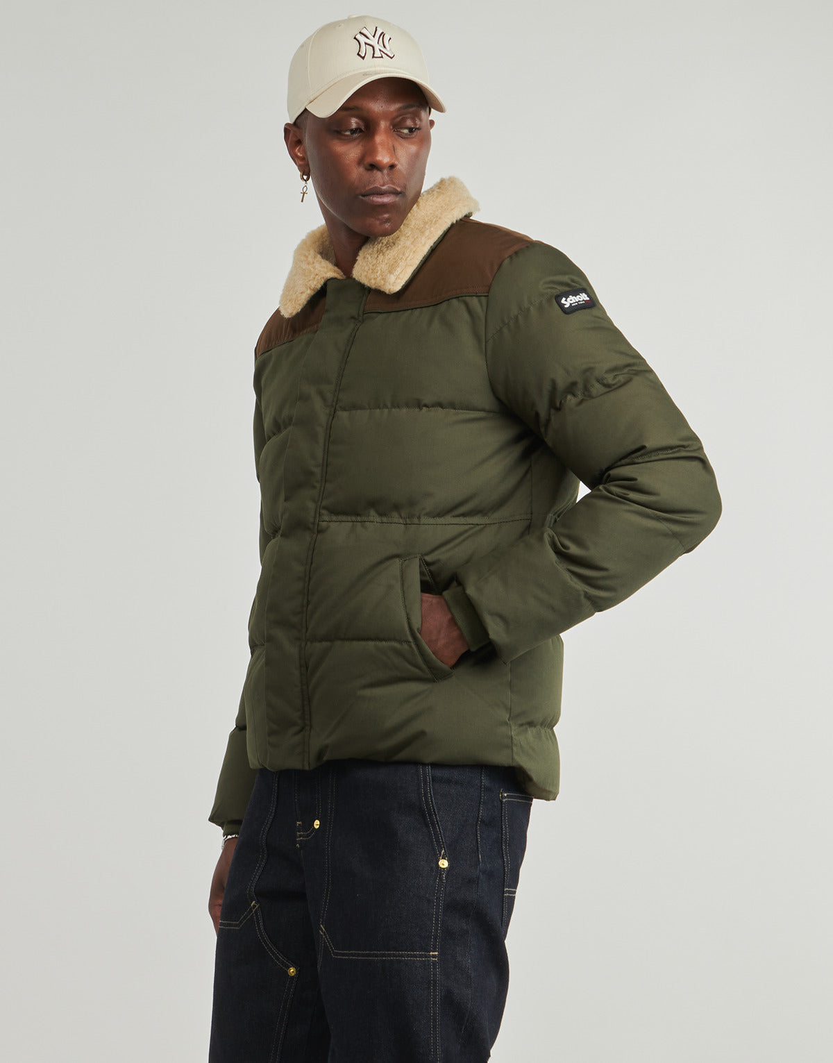 Giubbotto Uomo Schott  -  Kaki