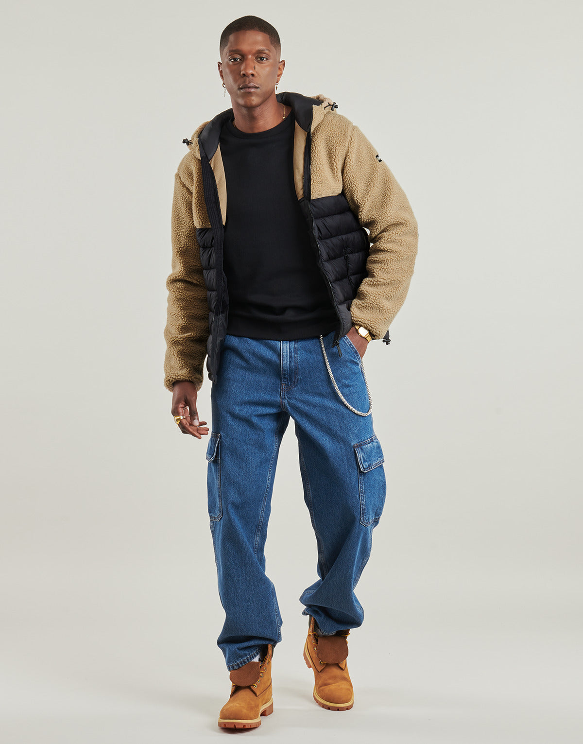 Felpa Uomo Schott  -  Beige