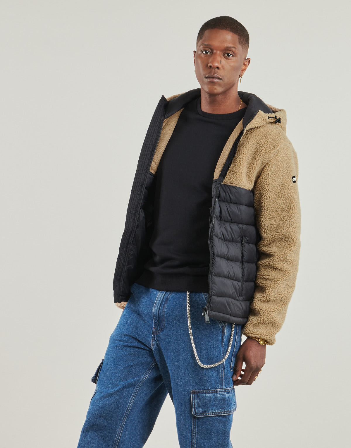 Felpa Uomo Schott  -  Beige