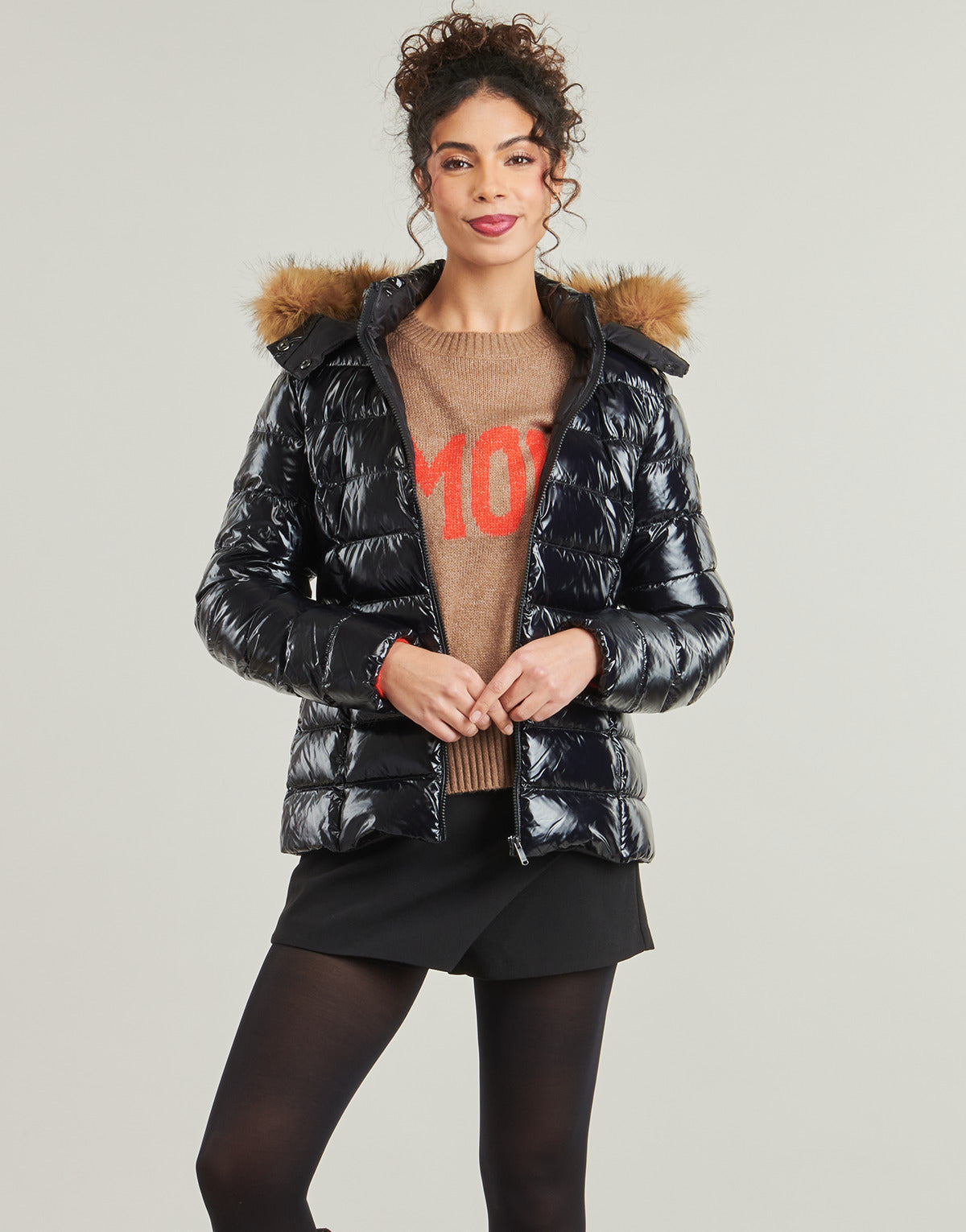 Piumino Donna JOTT  LUXE LAQUEE  Nero