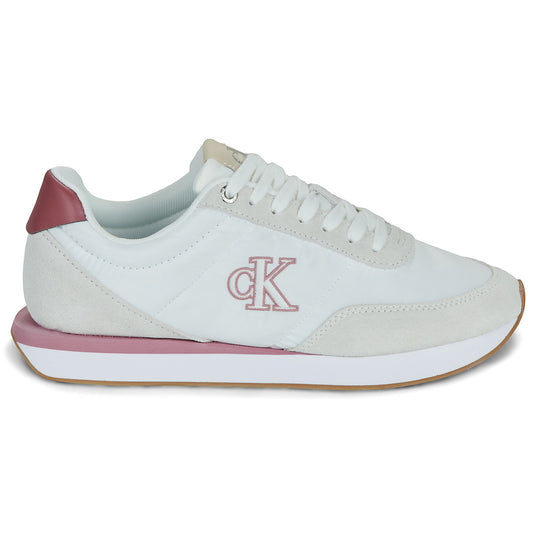 Sneakers basse Donna Calvin Klein Jeans  RETRO RUNNER ESS MIX MAT  Bianco