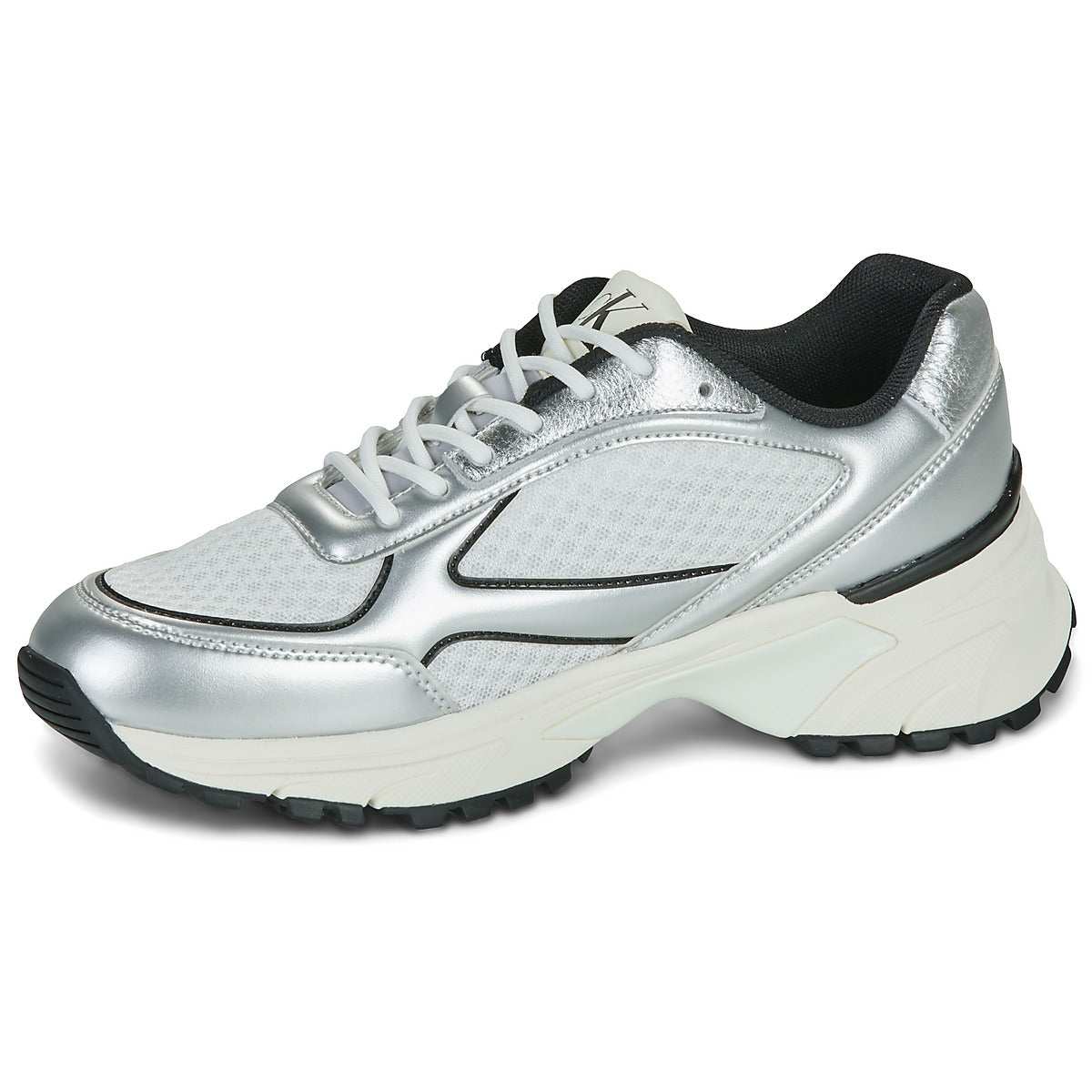 Sneakers basse Donna Calvin Klein Jeans  HIKE RUNNER LACE UP MESH MIX MET  Grigio