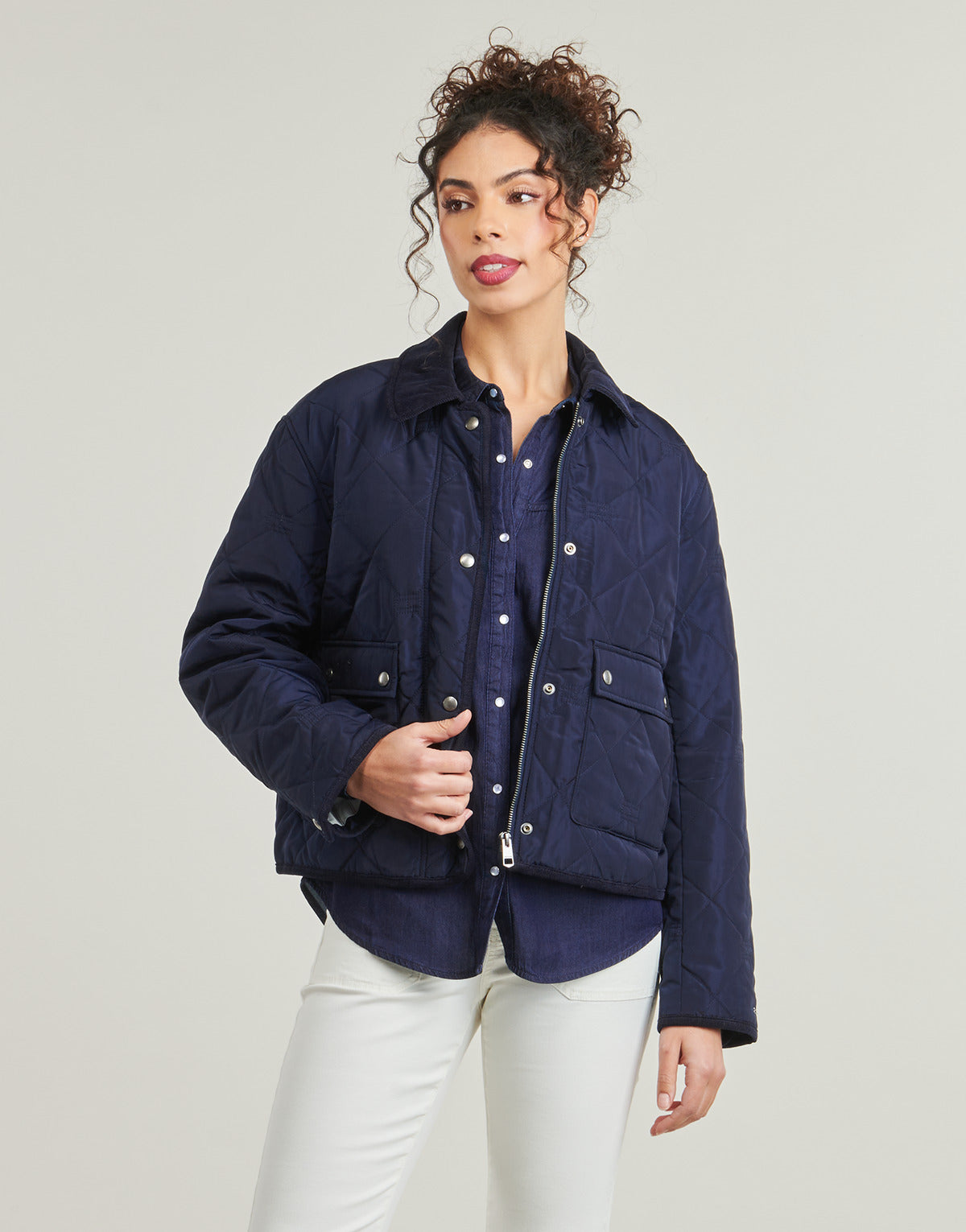 Giubbotto Donna Tommy Hilfiger  PADDED FLAG QUILTED JACKET  Marine