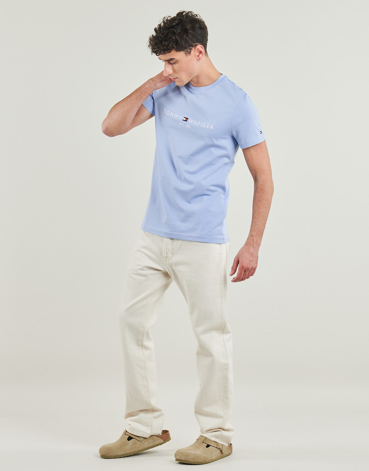 T-shirt Uomo Tommy Hilfiger  TOMMY LOGO TEE  Blu