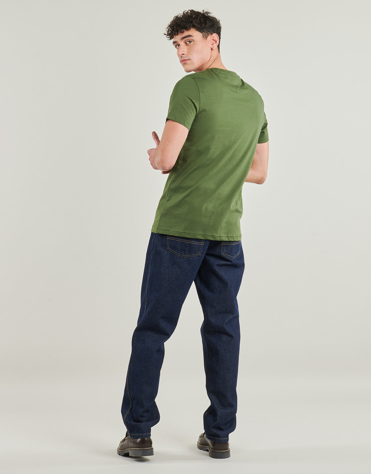 T-shirt Uomo Tommy Hilfiger  TOMMY LOGO TEE  Kaki