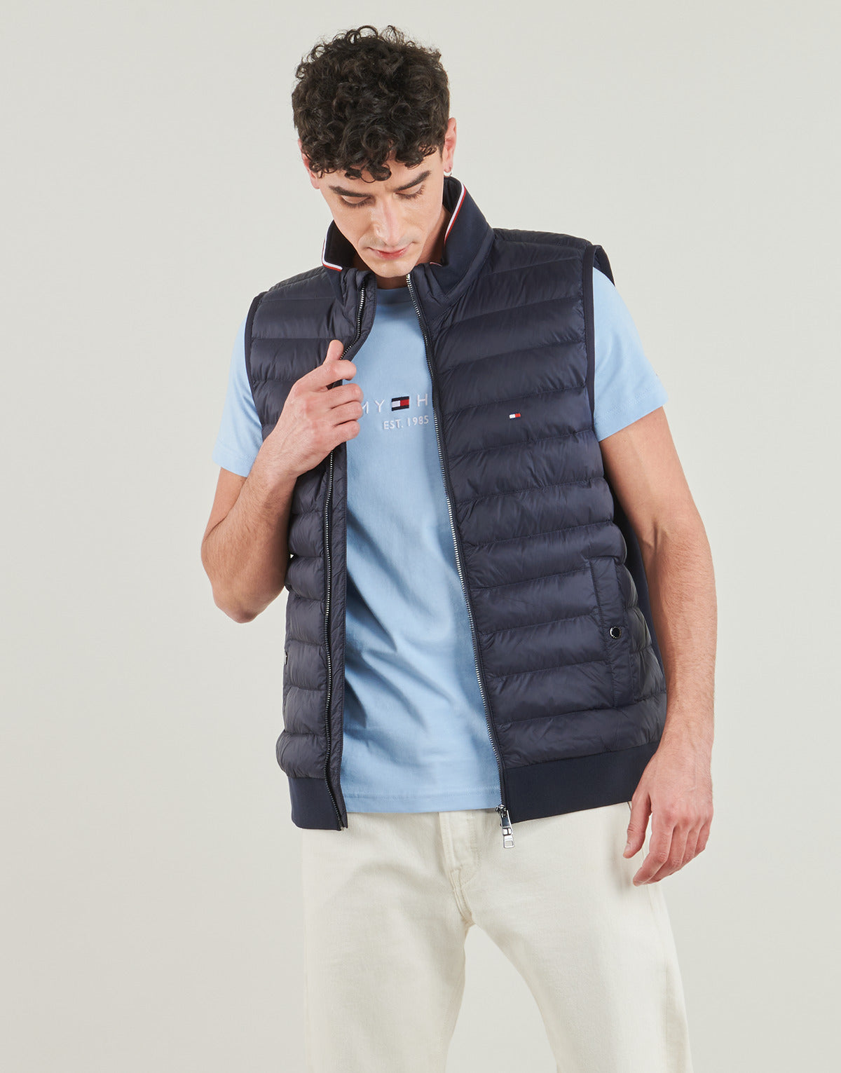 Piumino Uomo Tommy Hilfiger  MIX MEDIA ESS RWB VEST  Marine