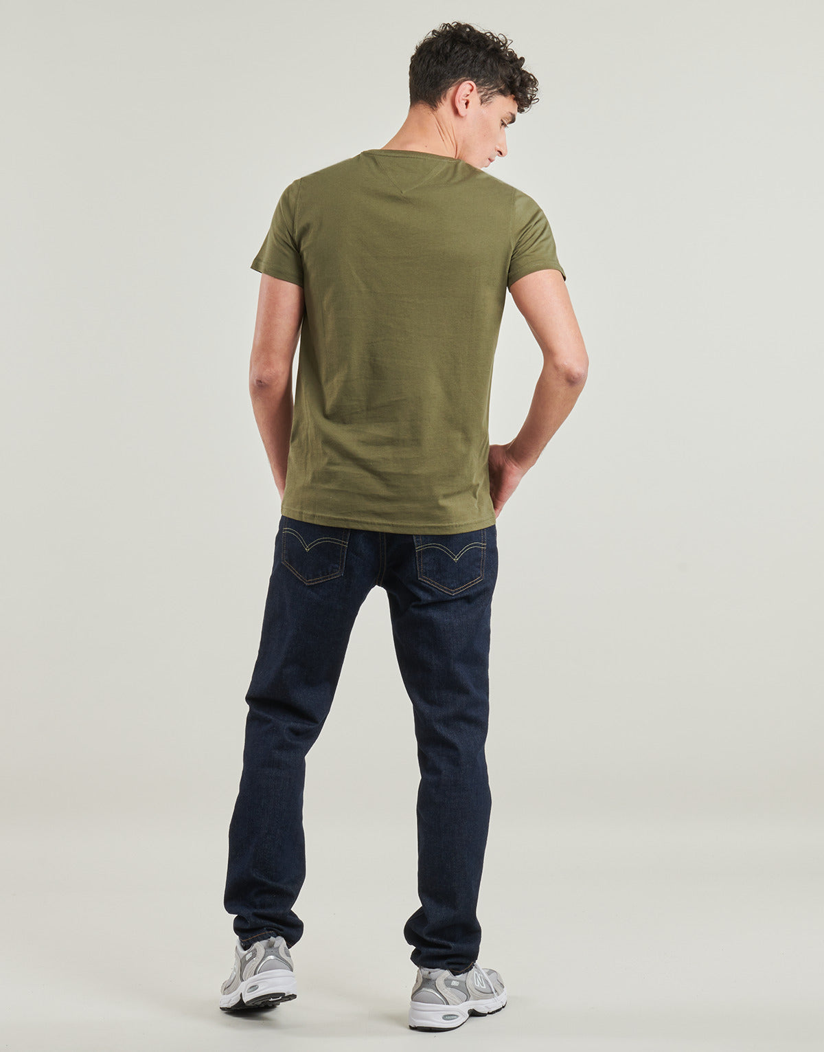 T-shirt Uomo Tommy Jeans  TJM XSLIM JERSEY TEE EXT  Kaki