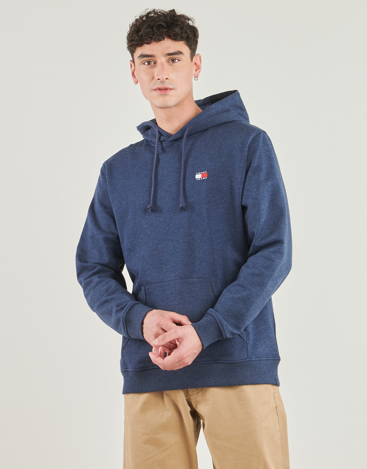 Felpa Uomo Tommy Jeans  TJM REG BADGE HOODIE EXT  Blu