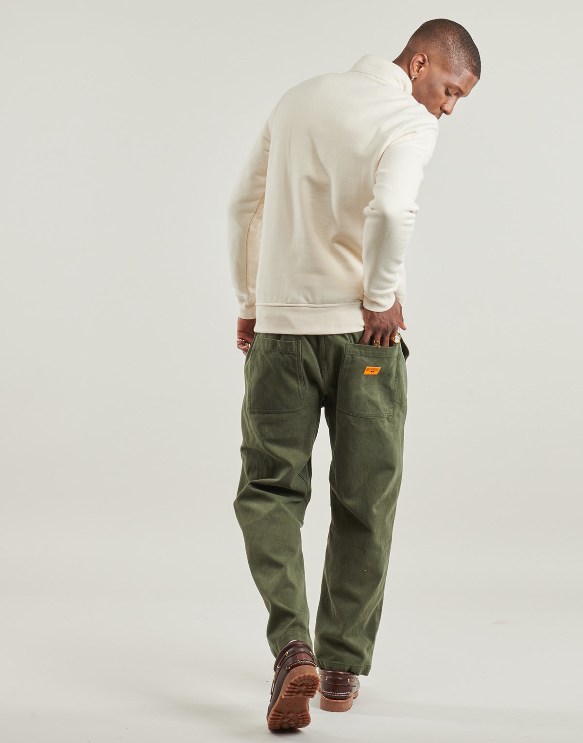 Felpa Uomo Dickies  OAKPORT QUARTER ZIP  Bianco