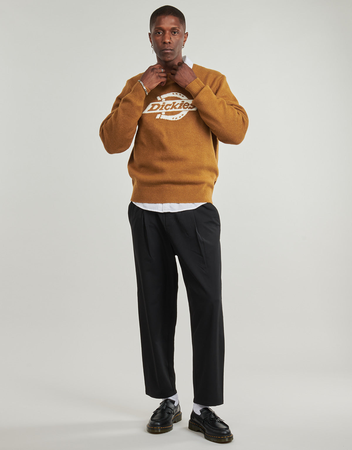 Maglione Uomo Dickies  RUSTON SWEATER BROWN DUCK  Marrone
