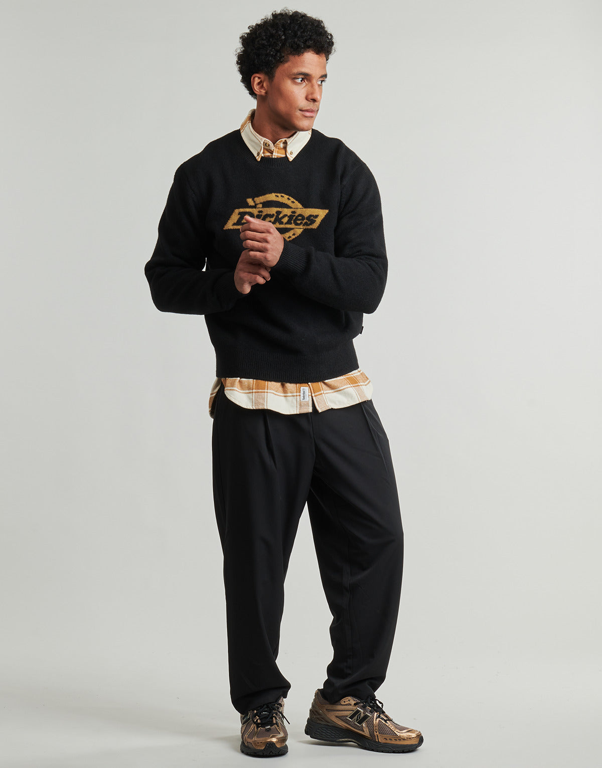 Maglione Uomo Dickies  RUSTON SWEATER BLACK  Nero