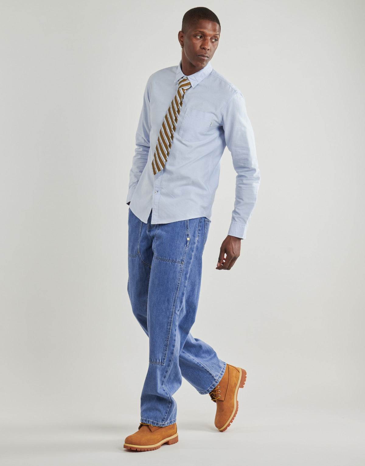 Jeans Uomo Dickies  SELVEDGE DOUBLE KNEE DENIM ARCHIVE WASH  Blu