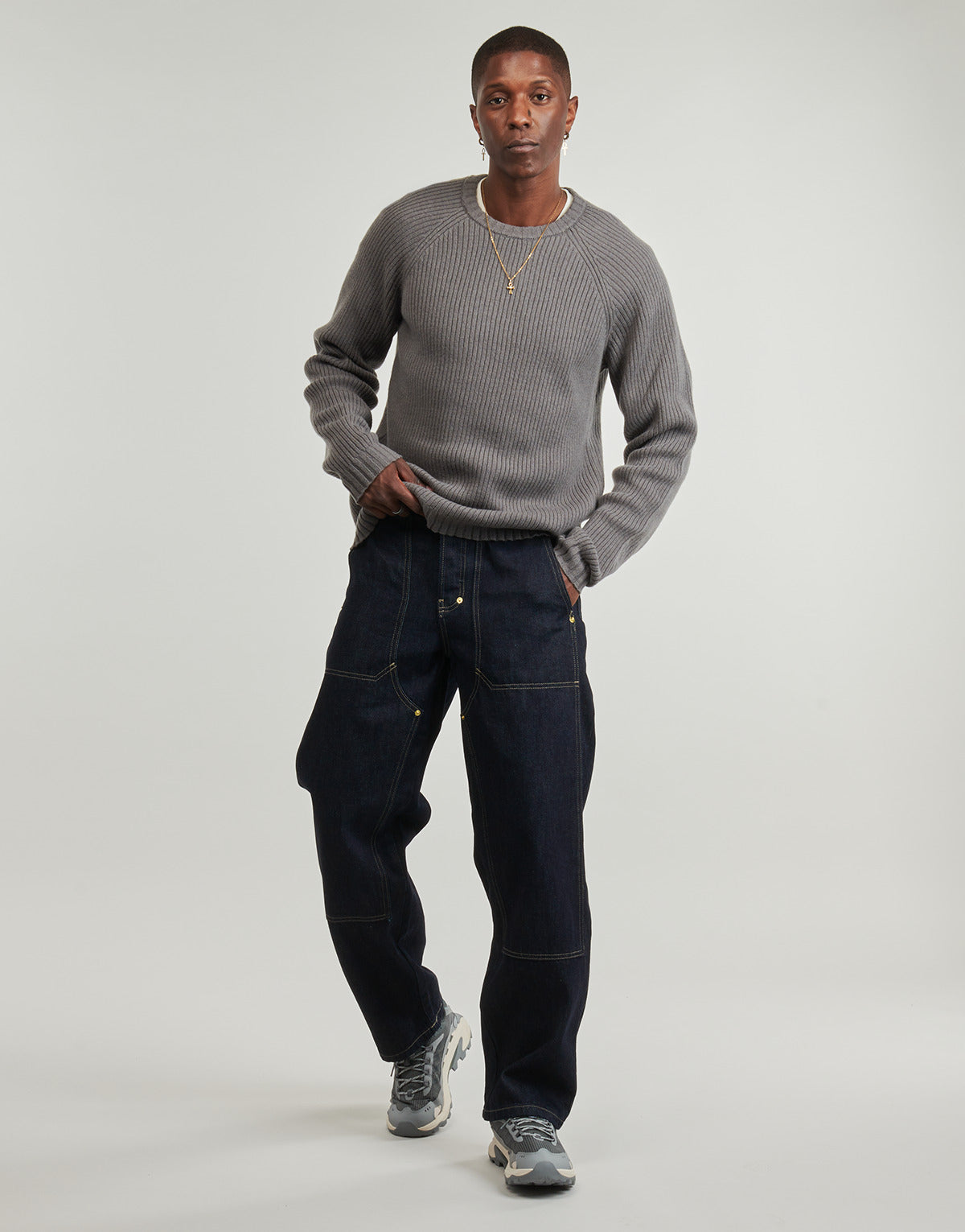 Jeans Uomo Dickies  SELVEDGE DOUBLE KNEE DENIM RAW  Blu