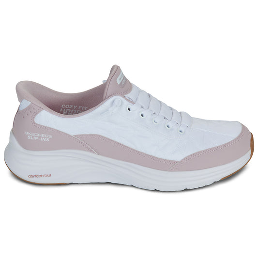 Sneakers basse Donna Skechers  CONTOUR FOAM SLIP-INS  Bianco