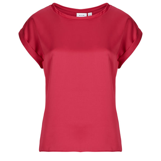 Camicetta Donna Vila  VIELLETTE S/S SATIN  Rosa