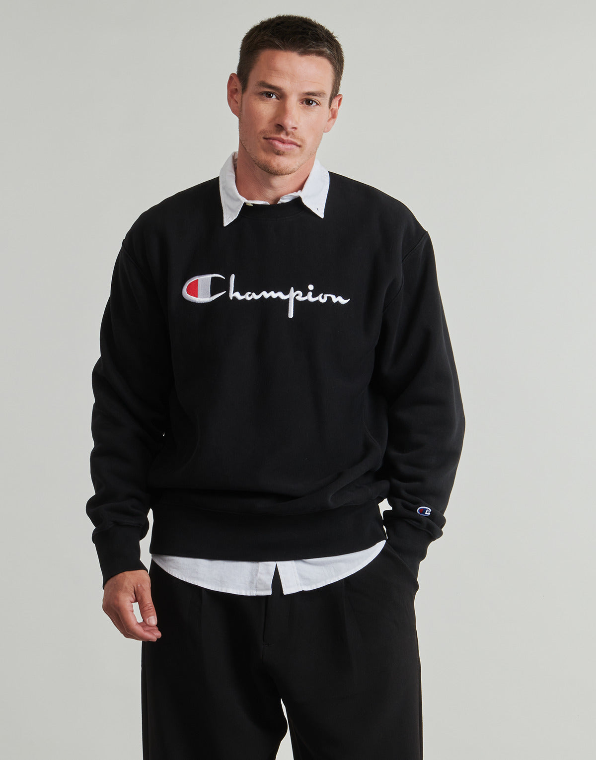 Felpa Uomo Champion  CREWNECK SWEATSHIRT  Nero