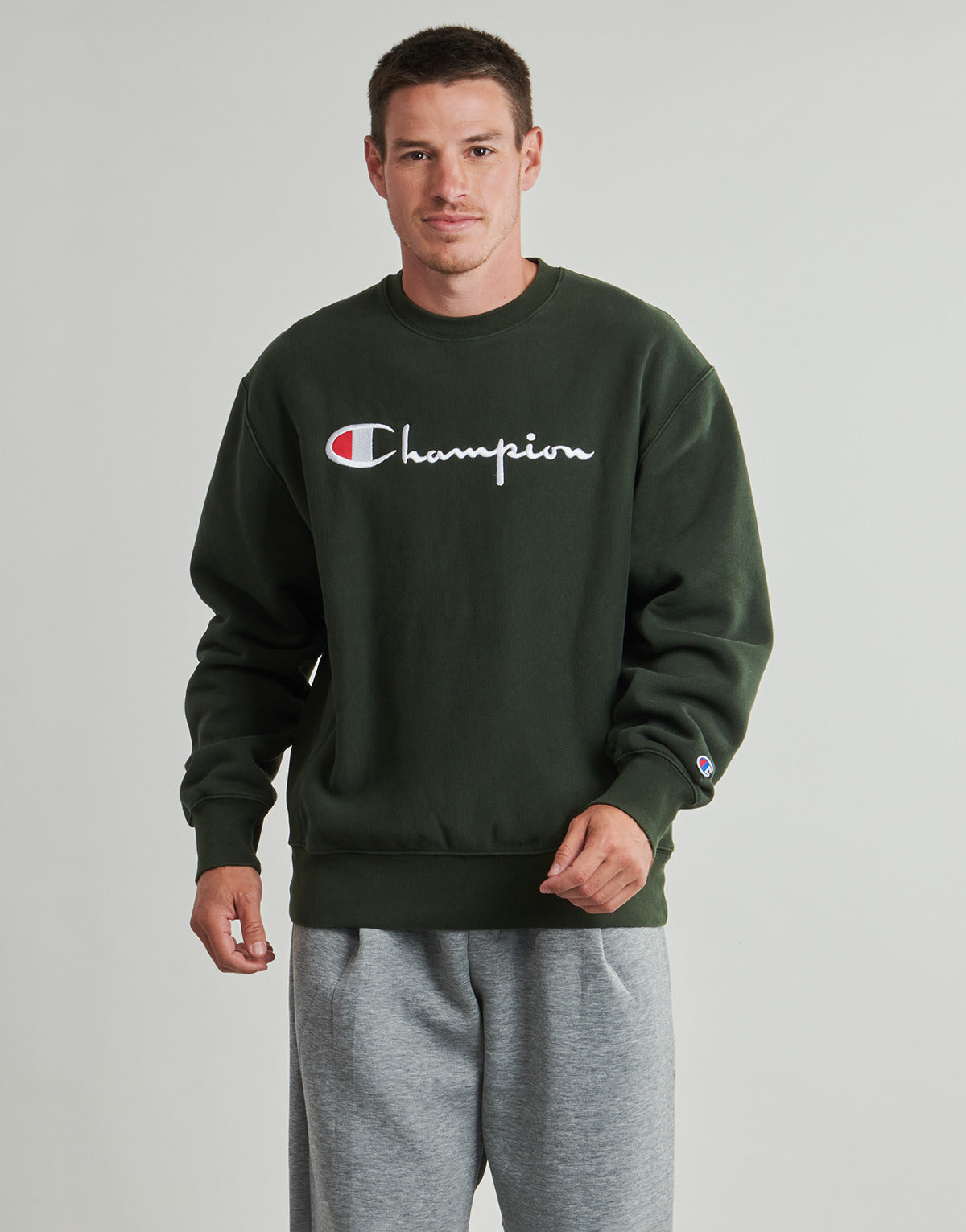Felpa Uomo Champion  CREWNECK SWEATSHIRT  Verde
