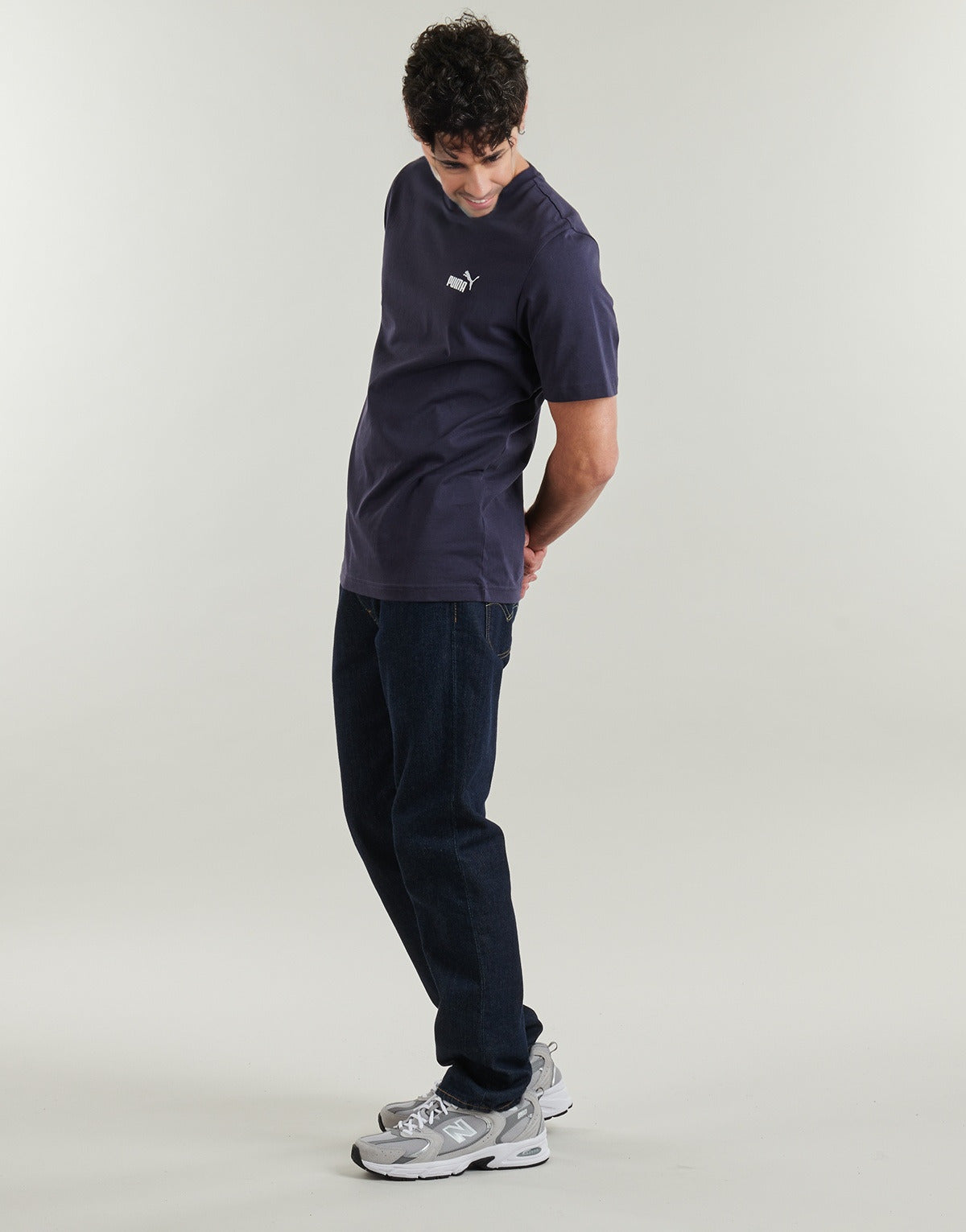 T-shirt Uomo Puma  ESS Small No. 1 Logo  Marine