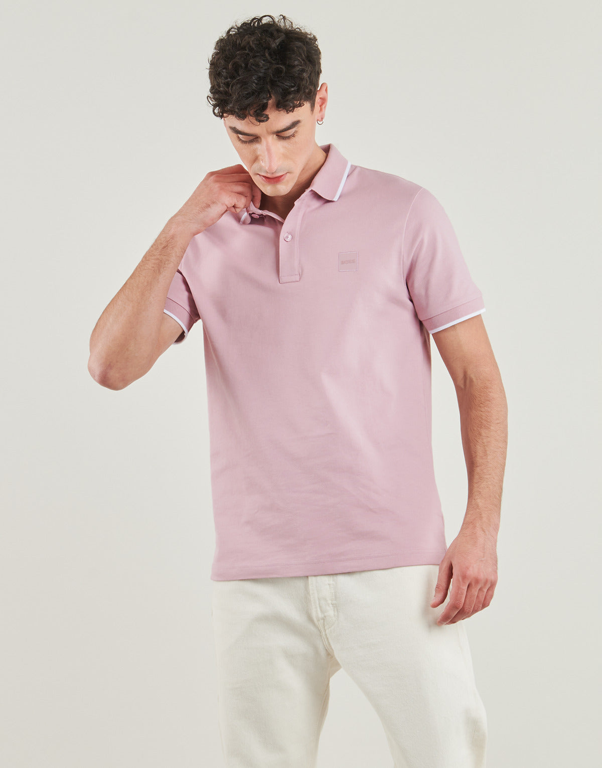 Polo Uomo BOSS  Passertip  Rosa