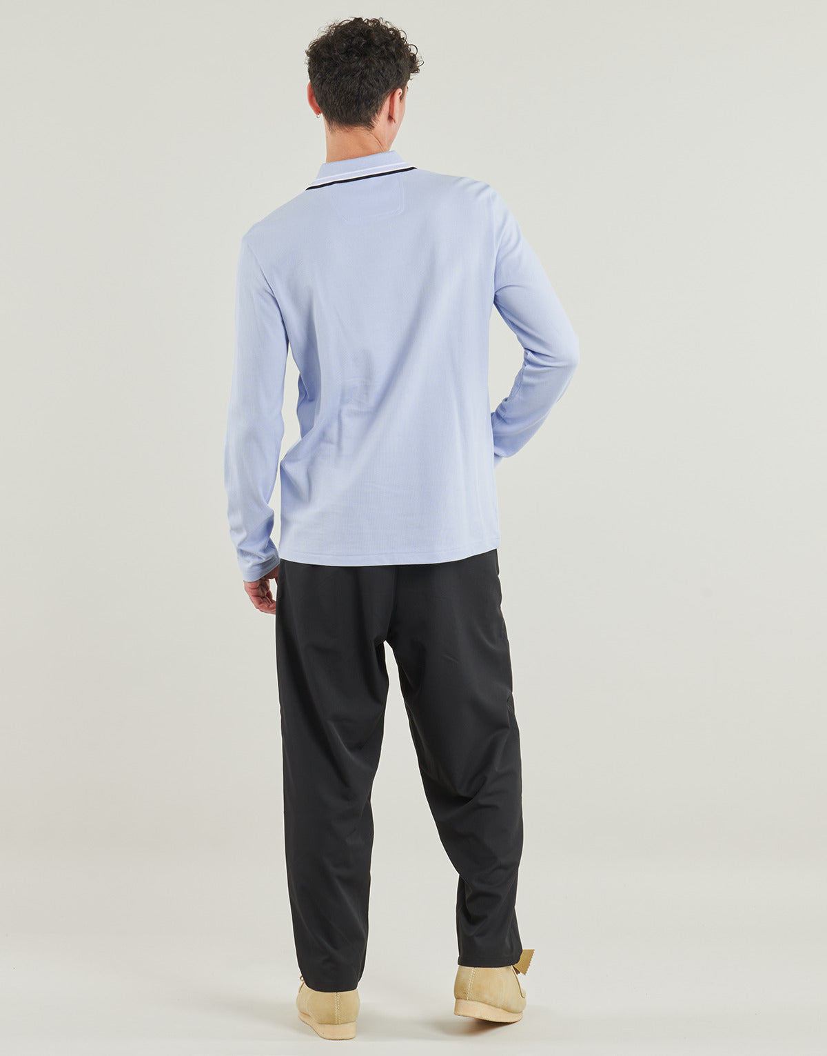 Polo maniche lunghe Uomo BOSS  Plisy  Blu