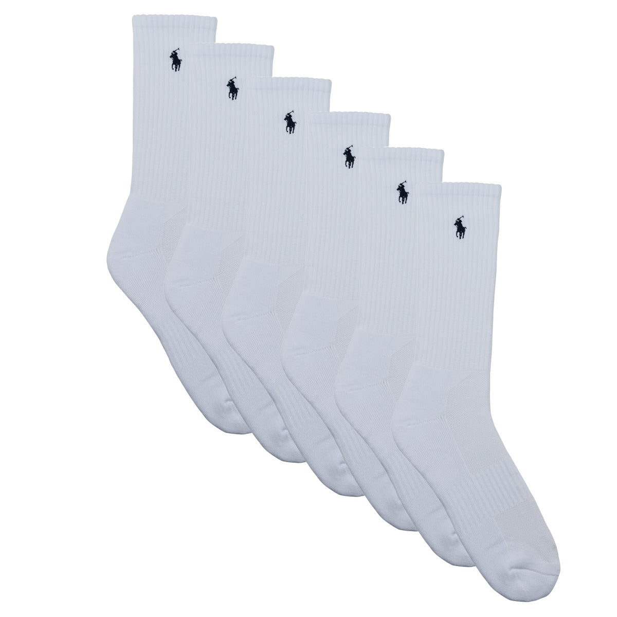 Calzini Uomo Polo Ralph Lauren  PRFRMNC CTNC-CREW SOCK-6 PACK  Bianco