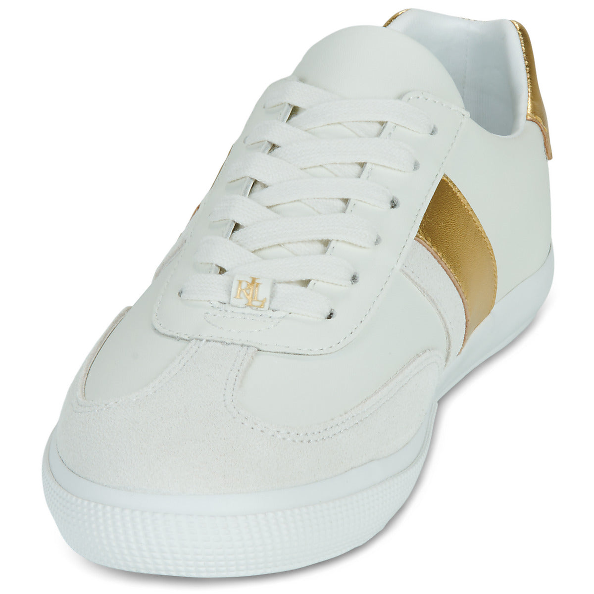 Sneakers basse Donna Lauren Ralph Lauren  BRAYLEE-SNEAKERS-LOW TOP LACE  Bianco